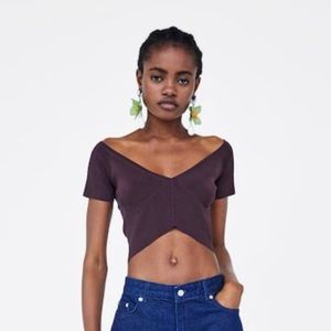 Zara knit crop top